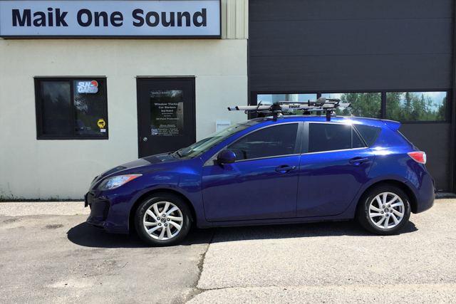 2012 Mazda3 Hatch with professional window tint in North Bay